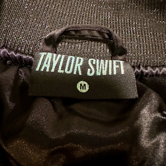 Taylor Swift Showgirl Graphic Black Bomber Jacket - Picture 3 of 3